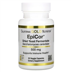 California Gold Nutrition, EpiCor, сухой дрожжевой ферментат, 500 мг, 30 растительных капсул