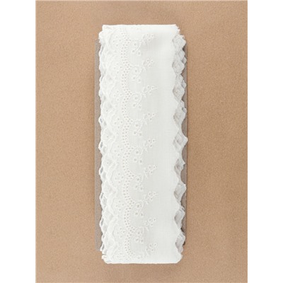 Кружево шитьё, 70 мм, 13.7±1 м, белое