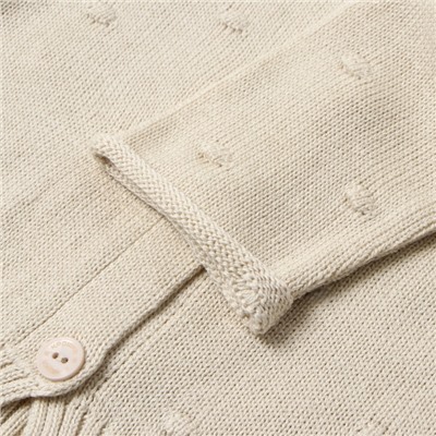 Кардиган вязаный Крошка Я, рост 68-74 см, бежевый