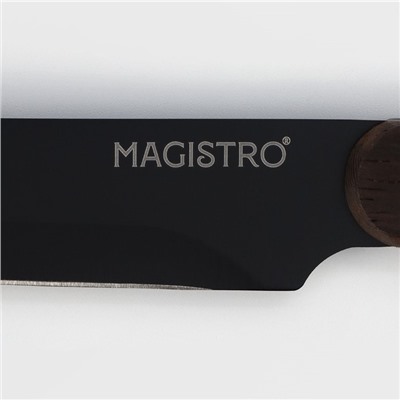 Нож универсальный кухонный Magistro Dark wood, длина лезвия 12.7 см