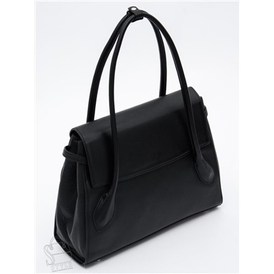Сумка женская кожаная 2424Y black Polina&Eiterou