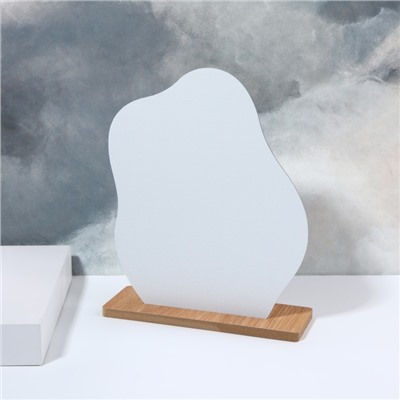 Зеркало настольное, зеркальная поверхность 19.4×24 см, цвет бежевый