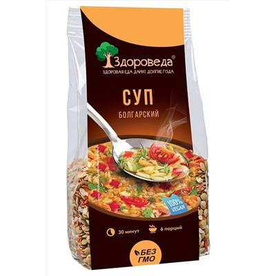 Суп Болгарский с зеленой чечевицей 250г ЭКОПРОДУКТЫ, 1184471