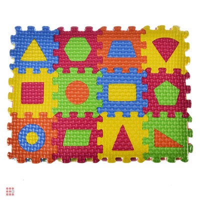 Коврик-пазл "Цифры/Буквы/Фигуры" 36 элементов