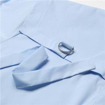 Рубашка женская с лентами MINAKU: Casual Collection, размер 48, голубая