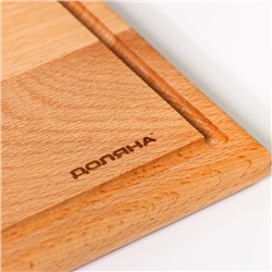 Доска разделочная Доляна «БУковский», 30×20×2 см, для стейка, дерево бук