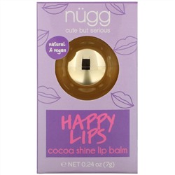 Nugg, Happy Lips, Cocoa Shine Lip Balm, 0.24 oz (7 g)