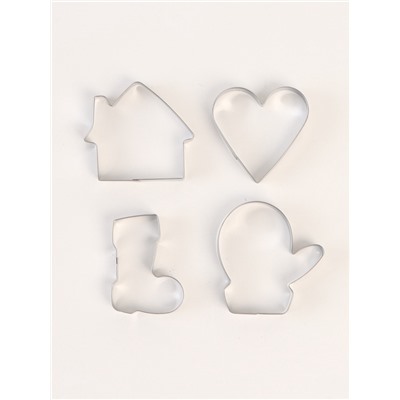 Формы для выпечки новогодние «Уют», 4 шт.