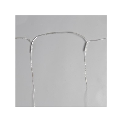 Гирлянда «Занавес» 2×2 м роса, IP20, серебристая нить, 300 LED, свечение мульти, 12 В