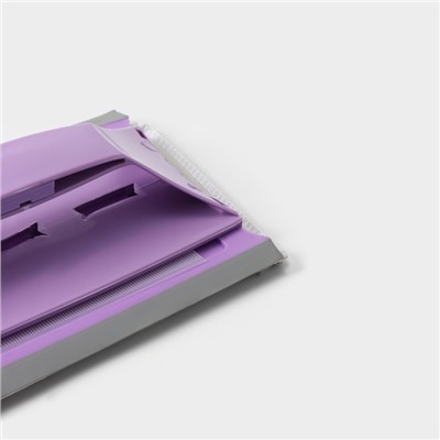 Окномойка-трансформер, силиконовый сгон, 2 насадки, 19×11 см, цвет МИКС