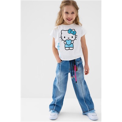 Джемпер трикотажный для девочек (футболка) PLAYTODAY, 1240132