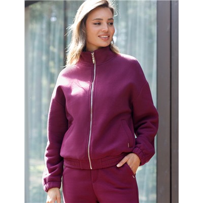 Бомбер на молнии из футера трехнитки с начесом