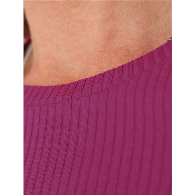 Футболка из трикотажа в широкий рубчик