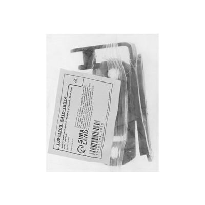 Шпингалет накладной ТУНДРА, угловой, 41×32 мм, черный