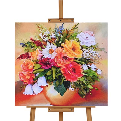 Мозаика алмазная "Букет цветов в вазе" 20*20 см.