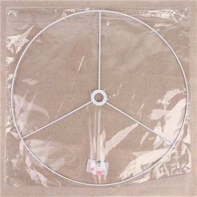 Основа для плетения торшера «Круг», металлическая, d = 40/40.5 см, цвет серебряный