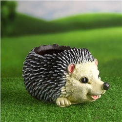 Декоративное кашпо для цветов «Ёжик», 25.5×16×13.5 см, полистоун