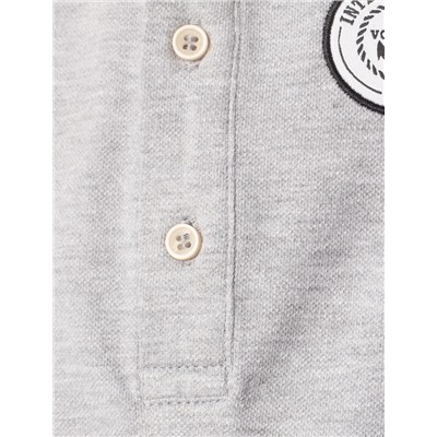 Футболка-поло из трикотажа "пике" с эластаном