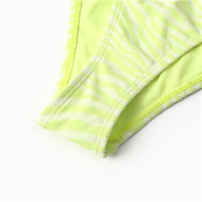 Купальник раздельный женский, геометрия на салатовом, размер 44 (S)