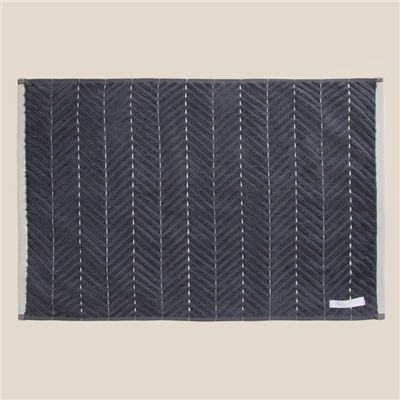 Коврик махровый SL HOME: Lines «Гри Сандре», 50×70 см, хлопок 100%