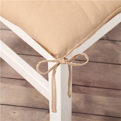 Подушка на стул «Этель» ECO, 42×42 см, бежевая