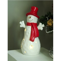Фигурка Снеговик с подсветкой новогодний 16 см / FP23594 /уп 48/LED