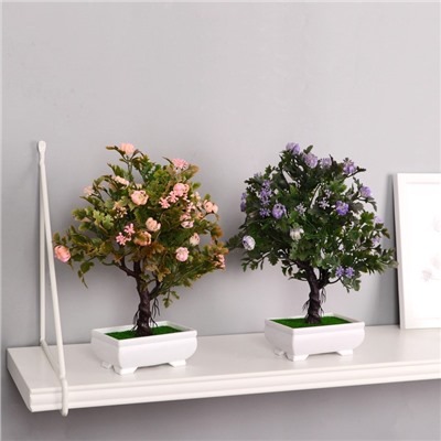 Бонсай искусственный в горшке «Деревце очарованье», 10×22 см, МИКС