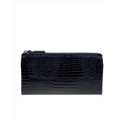 Женское портмоне из искусственной кожи, цвет черный