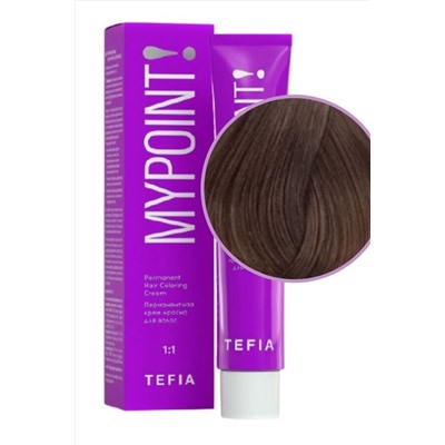 TEFIA Mypoint 6.8 Гель-краска для волос тон в тон / Темный блондин коричневый, безаммиачная, 60 мл KRISTALLER, 1114503
