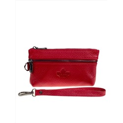 Женский кошелёк  из натуральной кожи, цвет бордово-красный