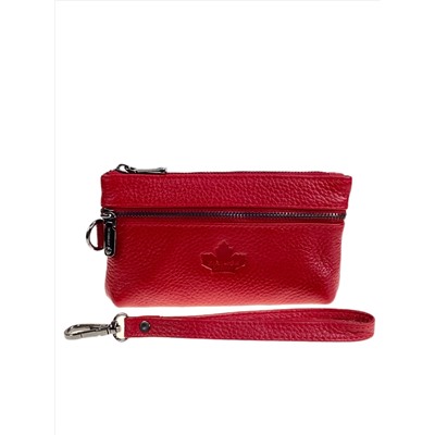 Женский кошелёк  из натуральной кожи, цвет бордово-красный