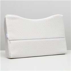 Подушка ортопедическая НТ-ПС-07 «Массажная», для взрослых, с эффектом памяти и выемкой под плечо, 55×36 см, валики 10/7 см