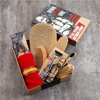 Набор подарочный «Мужик всегда прав» полотенце и аксессуары