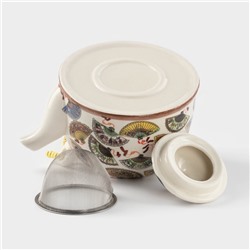 Чайник заварочный «Веера», 900 мл, металлический фильтр, керамика