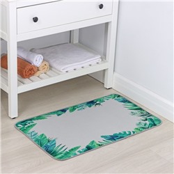 Коврик для дома Доляна «Тропики», 50×80 см, зелёный, форма МИКС