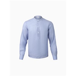 Рубашка мужская MINAKU в полоску, размер 48, белая/голубая