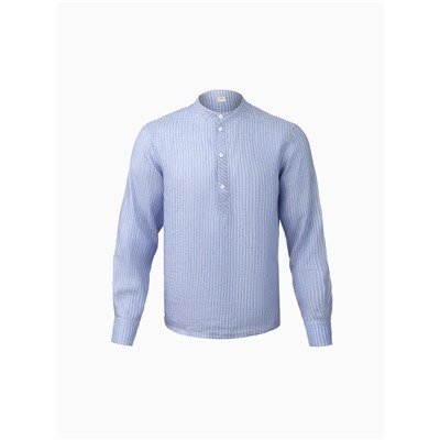 Рубашка мужская MINAKU в полоску, размер 48, белая/голубая