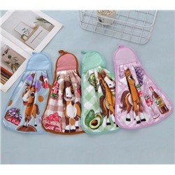 Детское полотенце из плюшевой микрофибры "Пониландия" 28*40 см.