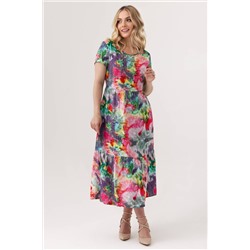 Платье штапель  6133/01/Фуксия