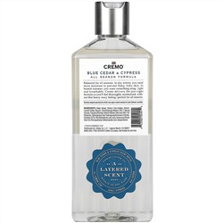 Cremo, All Season, Body Wash, No 4, Blue Cedar & Cypress, 16 fl oz (473 ml)