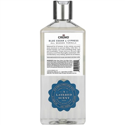 Cremo, All Season, Body Wash, No 4, Blue Cedar & Cypress, 16 fl oz (473 ml)