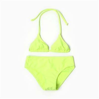 Купальник раздельный для девочек, цвет салатовый, рост 122-128 см