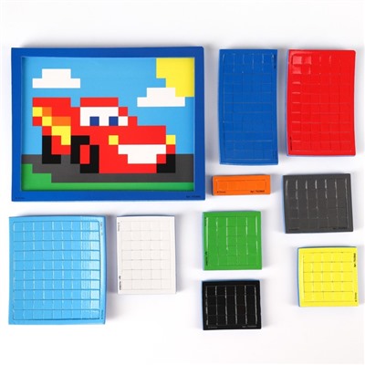 Мозаика 3 в 1 «Тачки», аквамозаика, термомозаика и мозаика из EVA, 4+