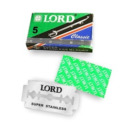 Лезвия для бритья классические двусторонние Lord Super Stainless Classic 5шт.(20X5шт. =100 лезвий) на карте