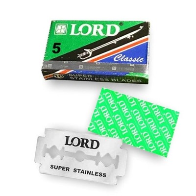 Лезвия для бритья классические двусторонние Lord Super Stainless Classic 5шт.(20X5шт. =100 лезвий) на карте