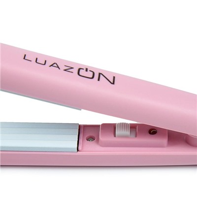 Щипцы-гофре Luazon LW-26, мини, 25 Вт, керамическое покрытие, 65×15 мм, до 160 °C, розовые