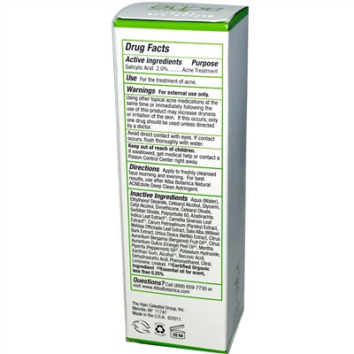 Alba Botanica, Acne Dote, Лосьон для контроля уровня кожного сала, Без масла, 2 унц. (57 г)