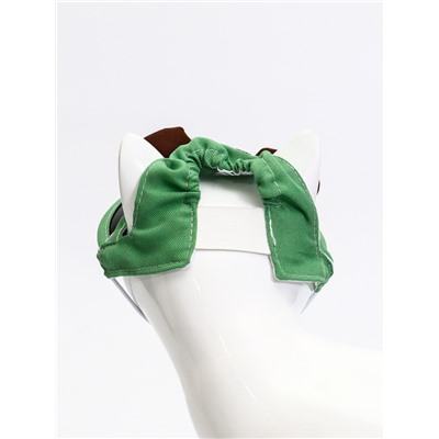 Кепка для животных, размер S, ОГ 27-33 см, высота 8 см, зелёная