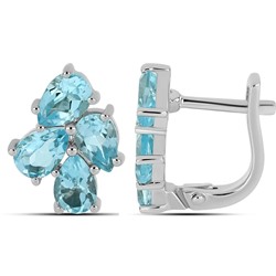 Серьги, топаз, Мимоза