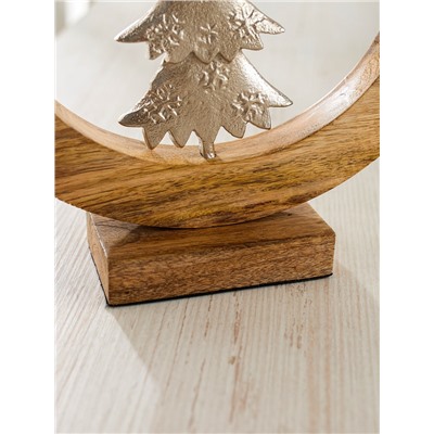 Сувенир интерьерный в деревянном кольце «Ёлка», 30×8×33 см